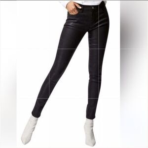J Brand Coated Black Skinny Stretch Jeans Size 25